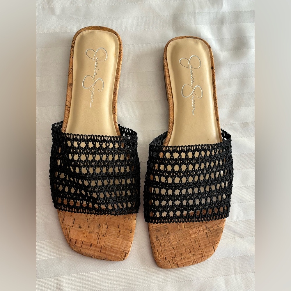 Jessica Simpson Womens 8 1/2 M JS-Rilane Sandals (Good Condition)